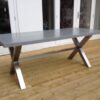 Beton tafel RVS X frame 2